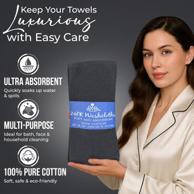 DAN RIVER charcoal color adds modern touch to bathroom decor.