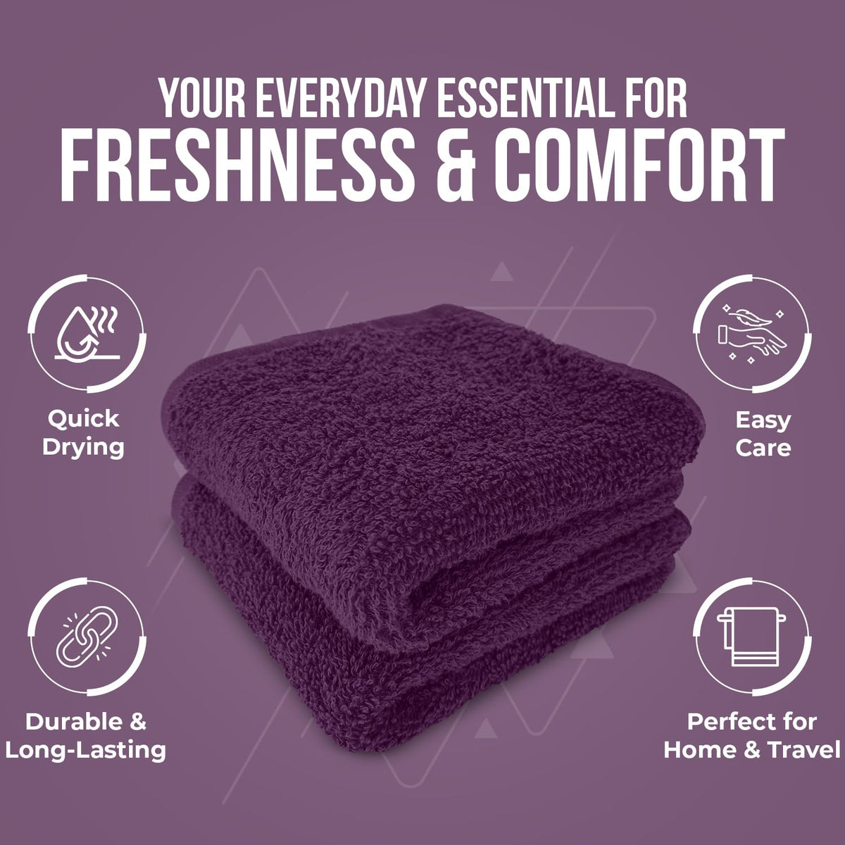 DAN RIVER wash cloths quick-dry feature for easy care.