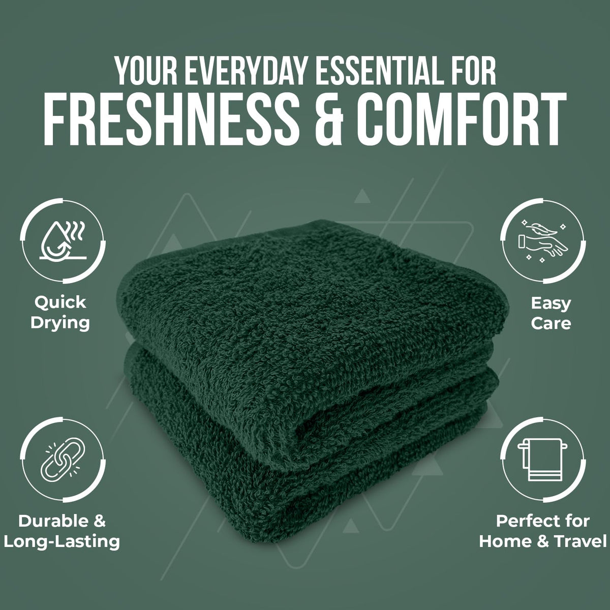 DAN RIVER wash cloths durable and machine-washable for daily care.