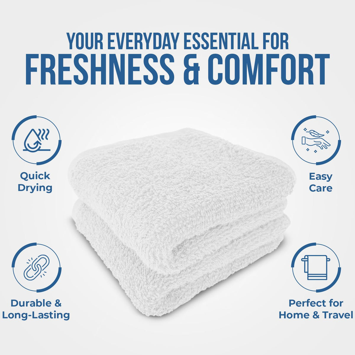 DAN RIVER wash cloths durable stitching for daily use