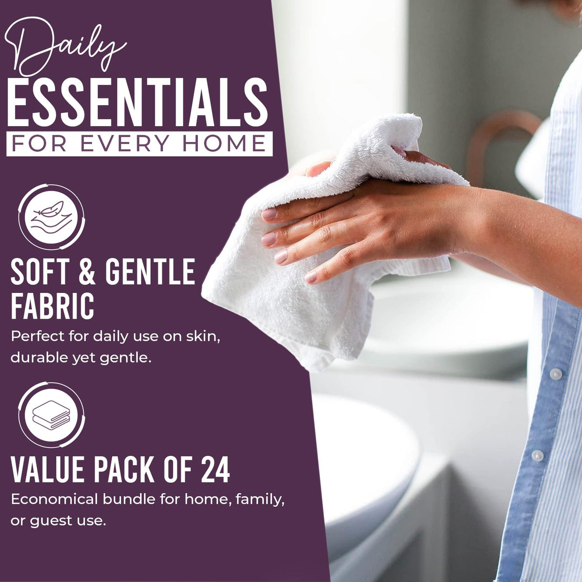 DAN RIVER Purple Passion wash cloths color stays vibrant wash after wash.