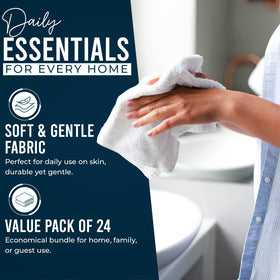 DAN RIVER quick-dry wash cloth highlights fast drying and easy maintenance.