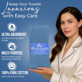 DAN RIVER wash cloth quick-dry material—easy-care, reusable for daily routines.