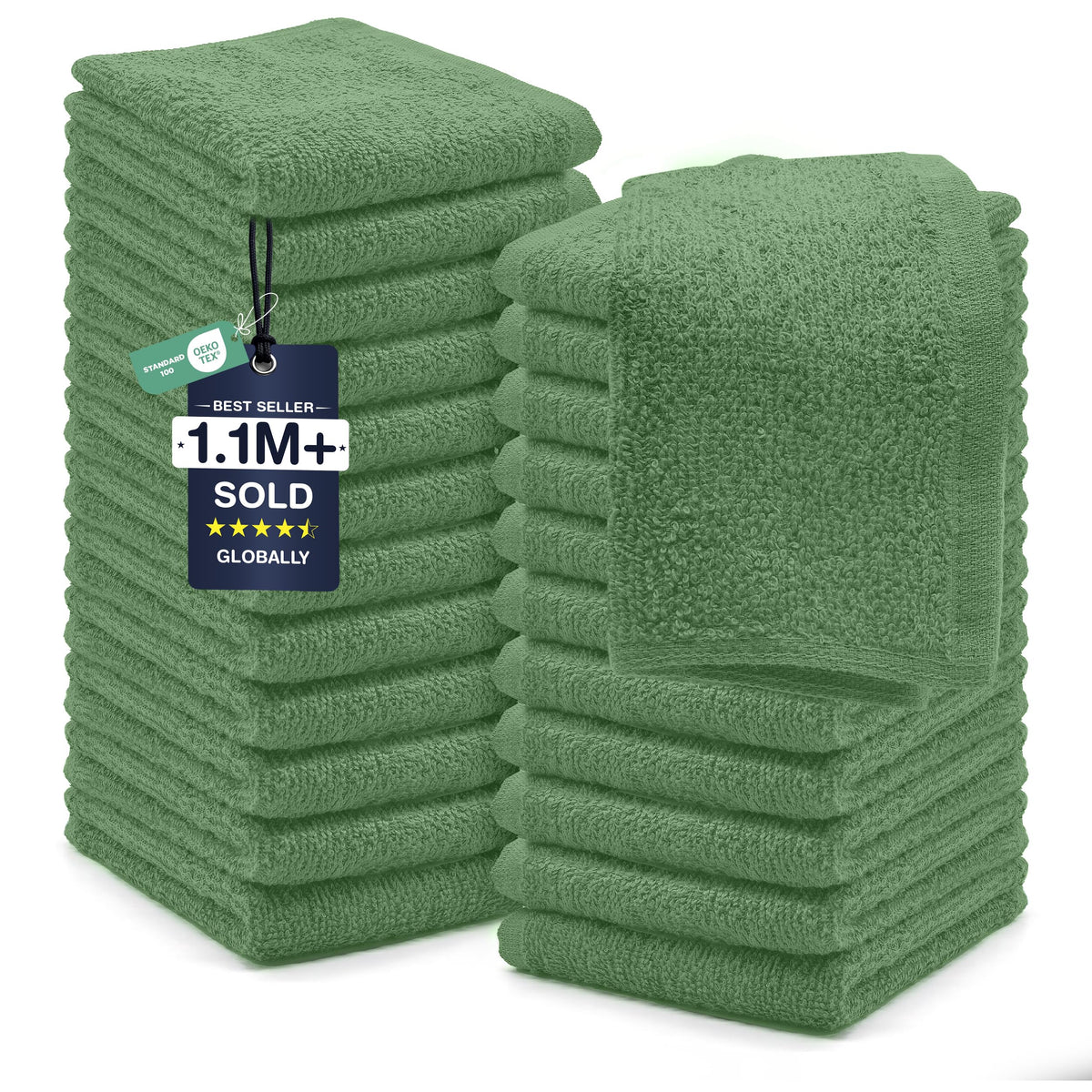 DAN RIVER wash cloths soft texture for daily cleansing