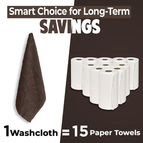 DAN RIVER washcloth suited for face, body, baby care, and gym routines