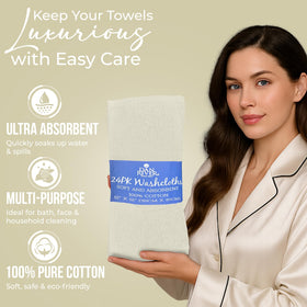 DAN RIVER baby-friendly washcloth used on delicate skin with gentle care