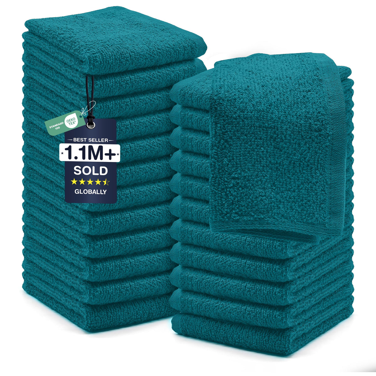 DAN RIVER wash cloths — soft-absorbent for gentle daily cleansing.