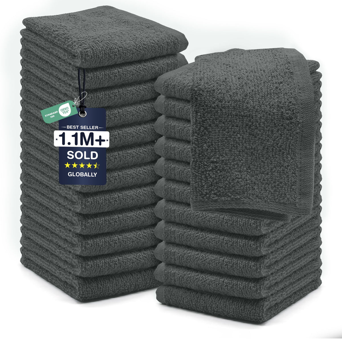 DAN RIVER washcloths 12x12 soft closeup highlighting plush cotton texture for gentle skincare