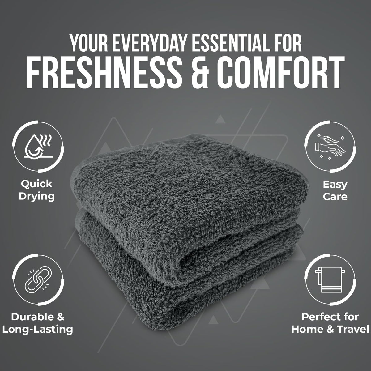 DAN RIVER washcloths bathroom scene conveying everyday durability and softness