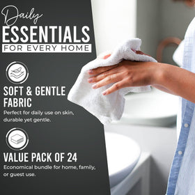 DAN RIVER washcloths durable stitching closeup underscoring longevity and washability