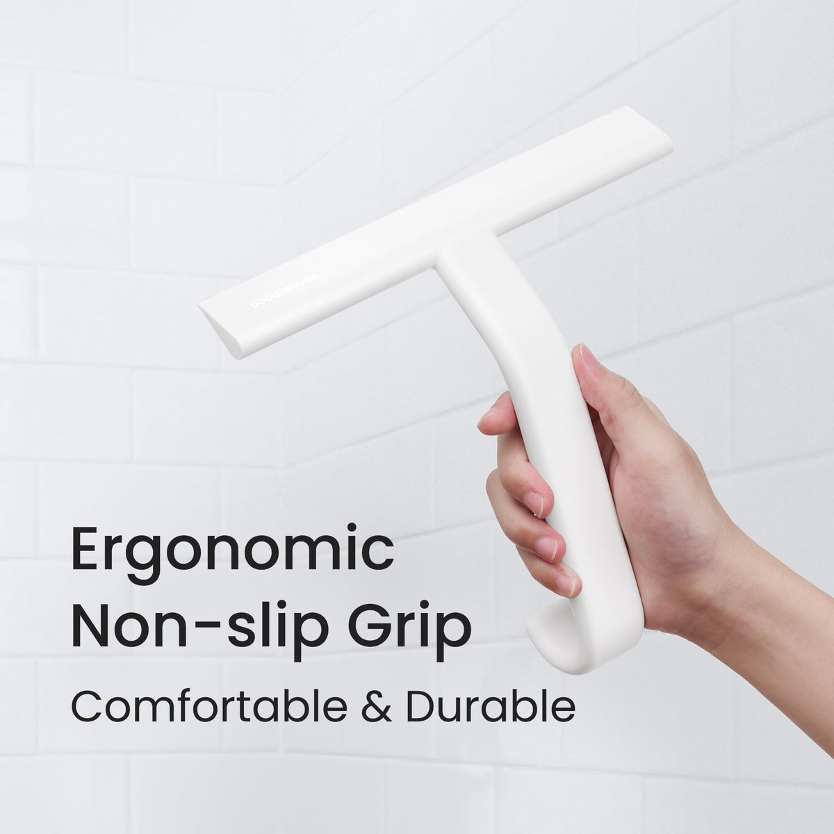 dancemoon JustHang 145-degree angled design applies even pressure during wiping.