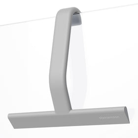 dancemoon JustHang squeegee on glass door with built-in hook for easy access and storage
