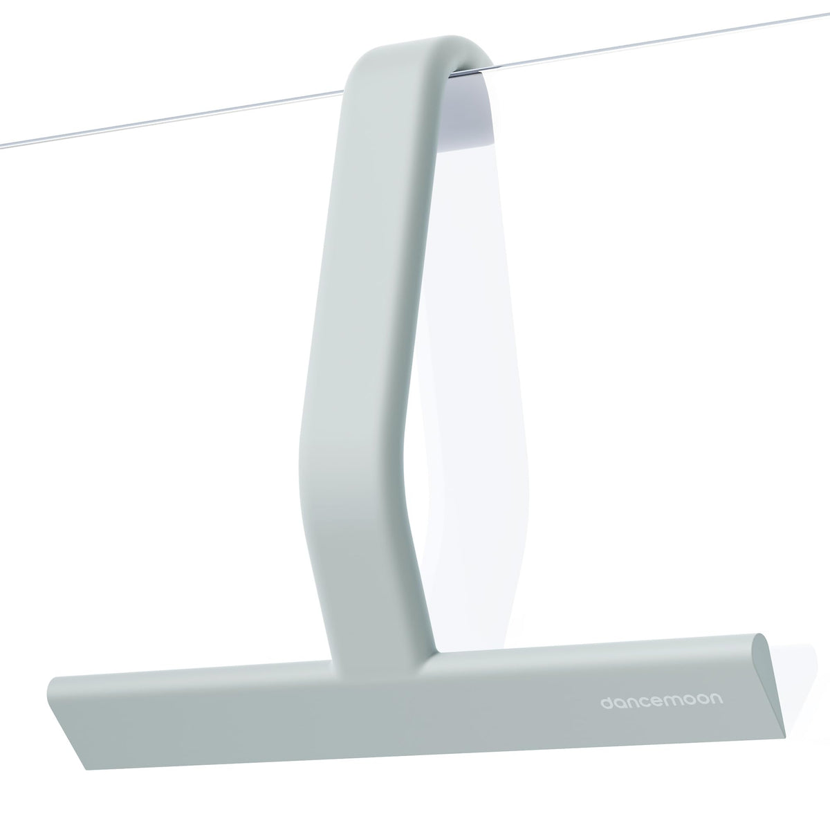 Dancemoon JustHang squeegee overview with built-in hook for easy storage and immediate use.