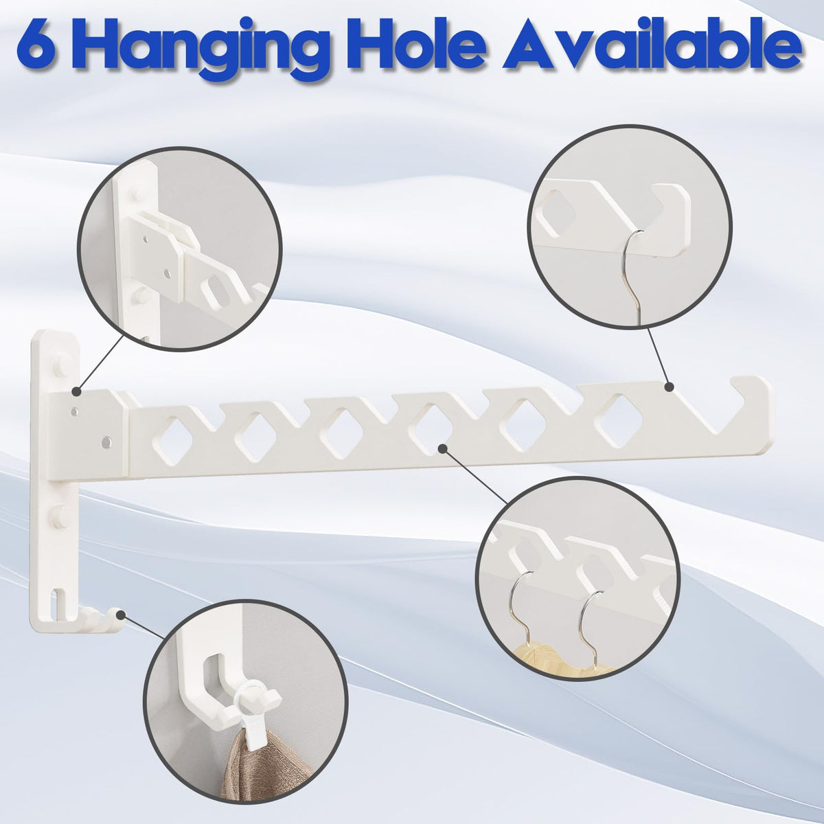 Dancrul foldable drying rack folds flat to save space.