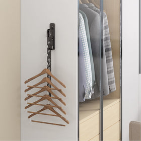 Dancrul rack installed in a laundry room demonstrates compact solution