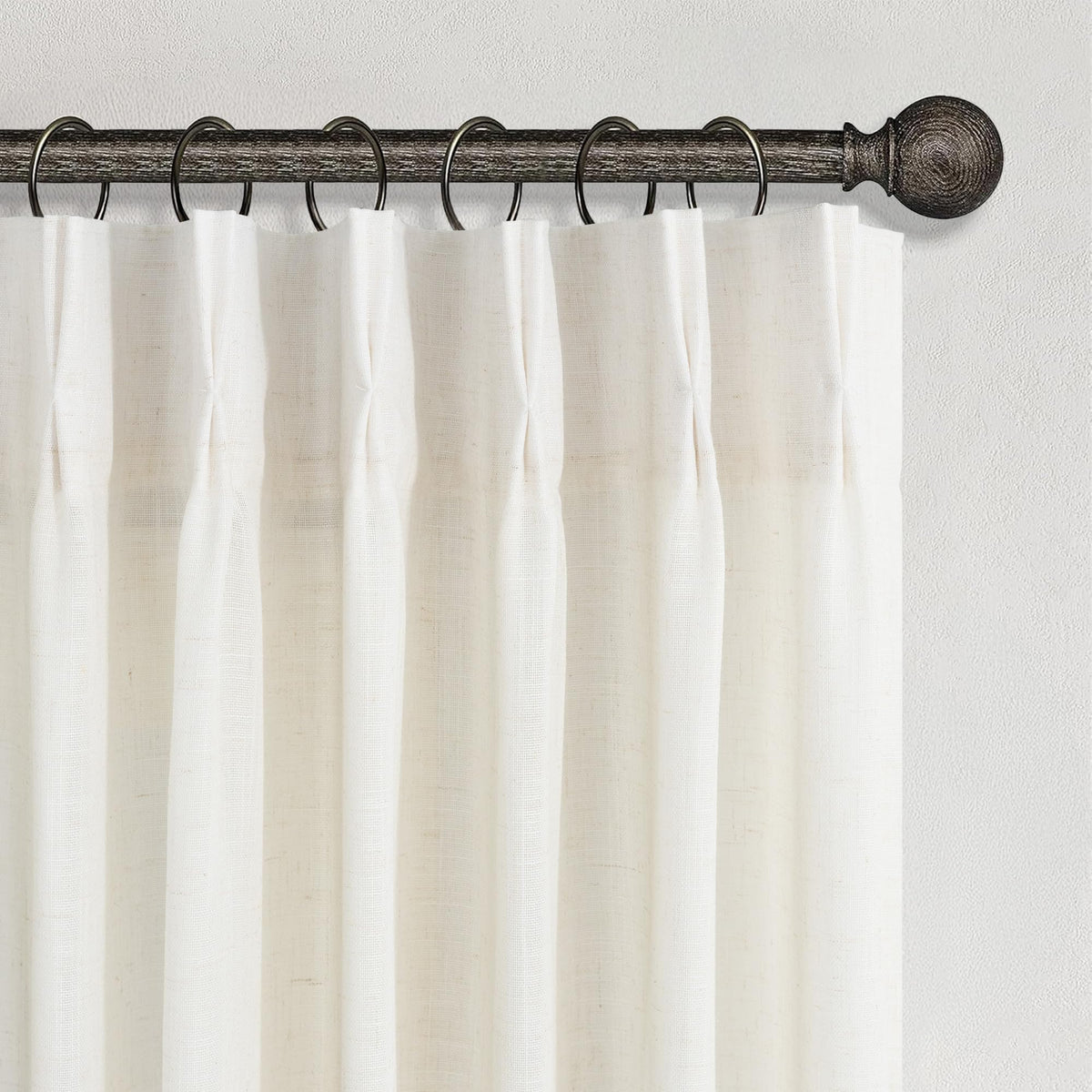DANCURTON linen blend fabric close-up shows rich texture and neutral rustic charm.
