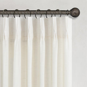DANCURTON linen blend fabric close-up shows rich texture and neutral rustic charm.