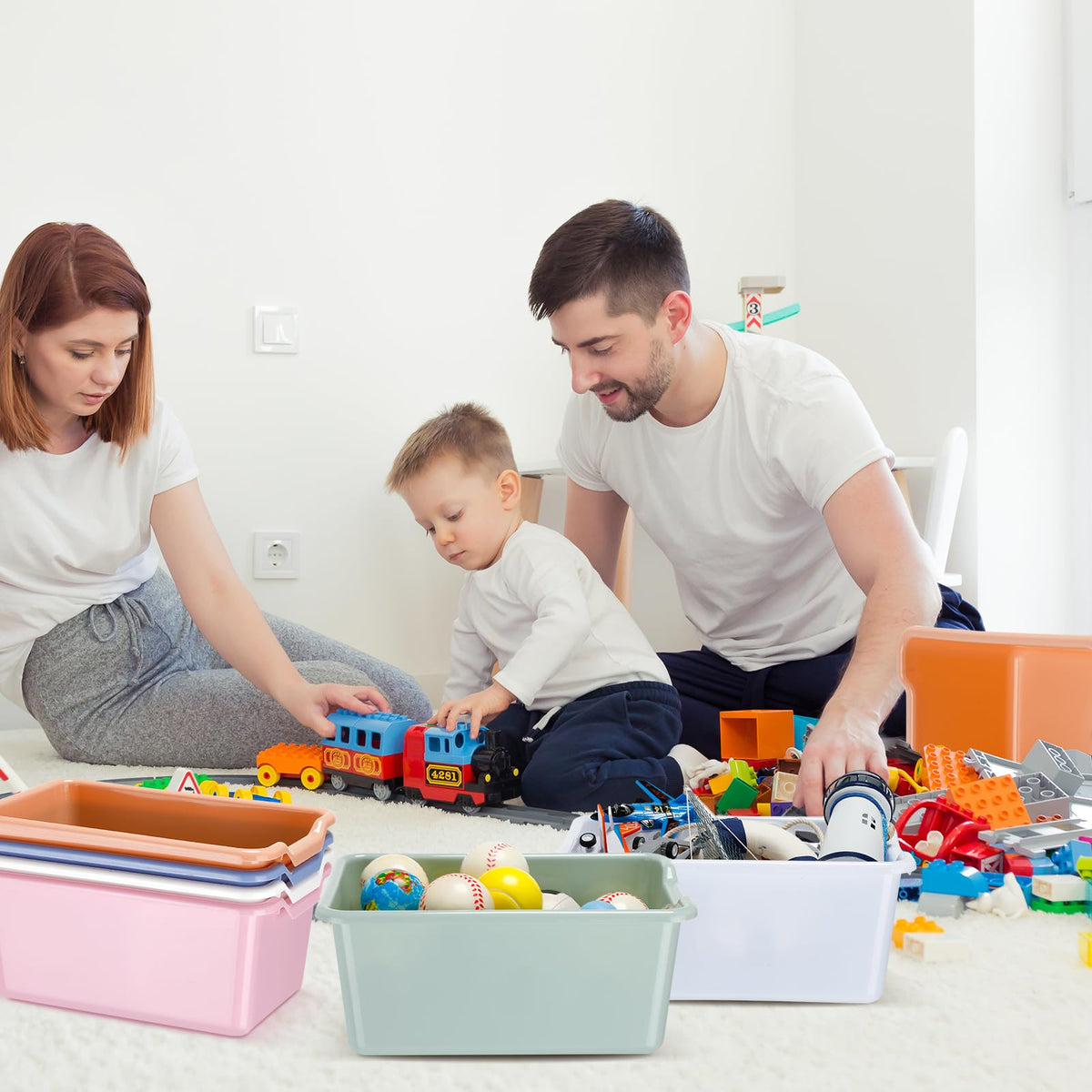 Dandat bins are durable and safe for busy spaces, ideal for toy storage and organization.