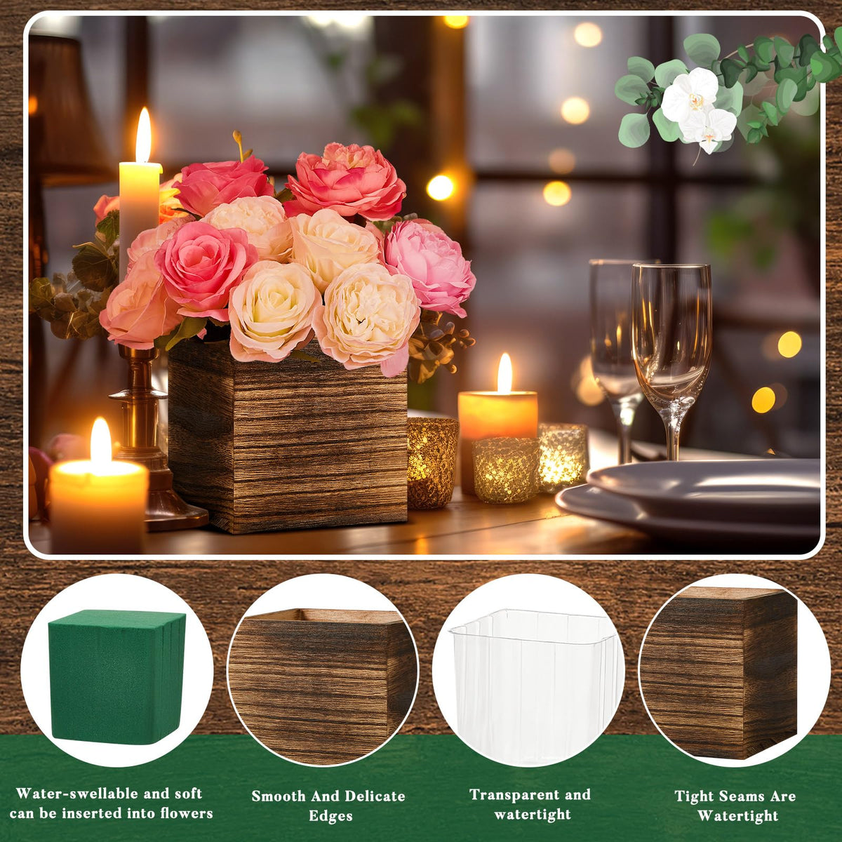 Dandat removable plastic liner keeps soil away from wood