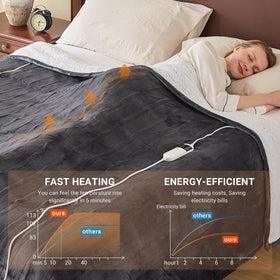 DANENOSA electric blanket queen overheat protection enhances safety during use.