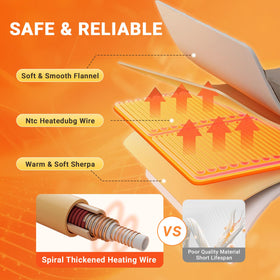 DANENOSA electric blanket queen heat levels enable tailored comfort.