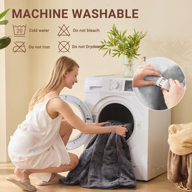 DANENOSA electric blanket queen machine washable for easy care.