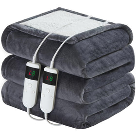 DANENOSA electric blanket queen shows soft-flannel surface for cozy warmth.