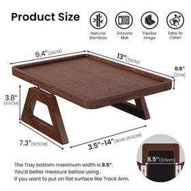 Danfoxer tray keeps essentials like remotes within arm's reach.