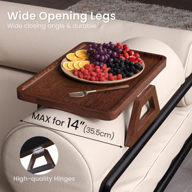 Danfoxer non-slip silicone pads keep the tray stable on armrests.