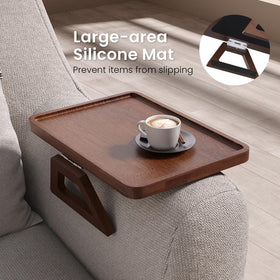 Danfoxer tray demonstrates sturdy construction capable of supporting drinks and snacks.