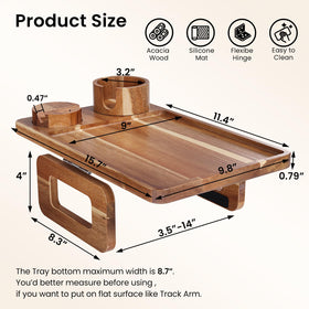 Danfoxer easy-clean acacia wood surface wipes clean with minimal effort.