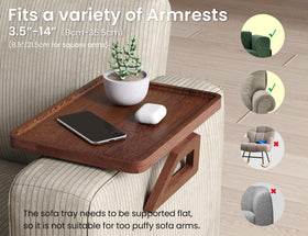 Danfoxer non-slip silicone pads prevent tipping on armrests.