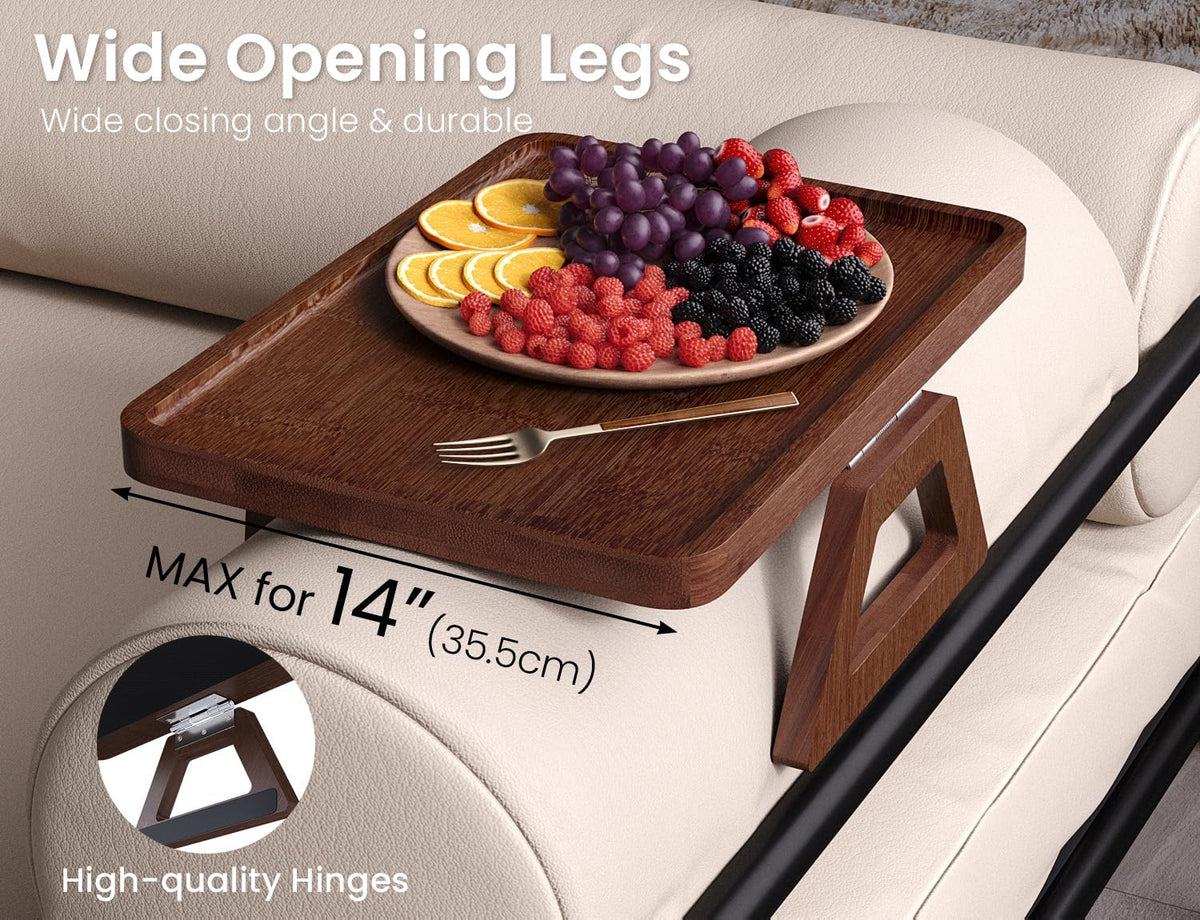 Danfoxer sturdy load-bearing design supports drinks, snacks, and remotes.