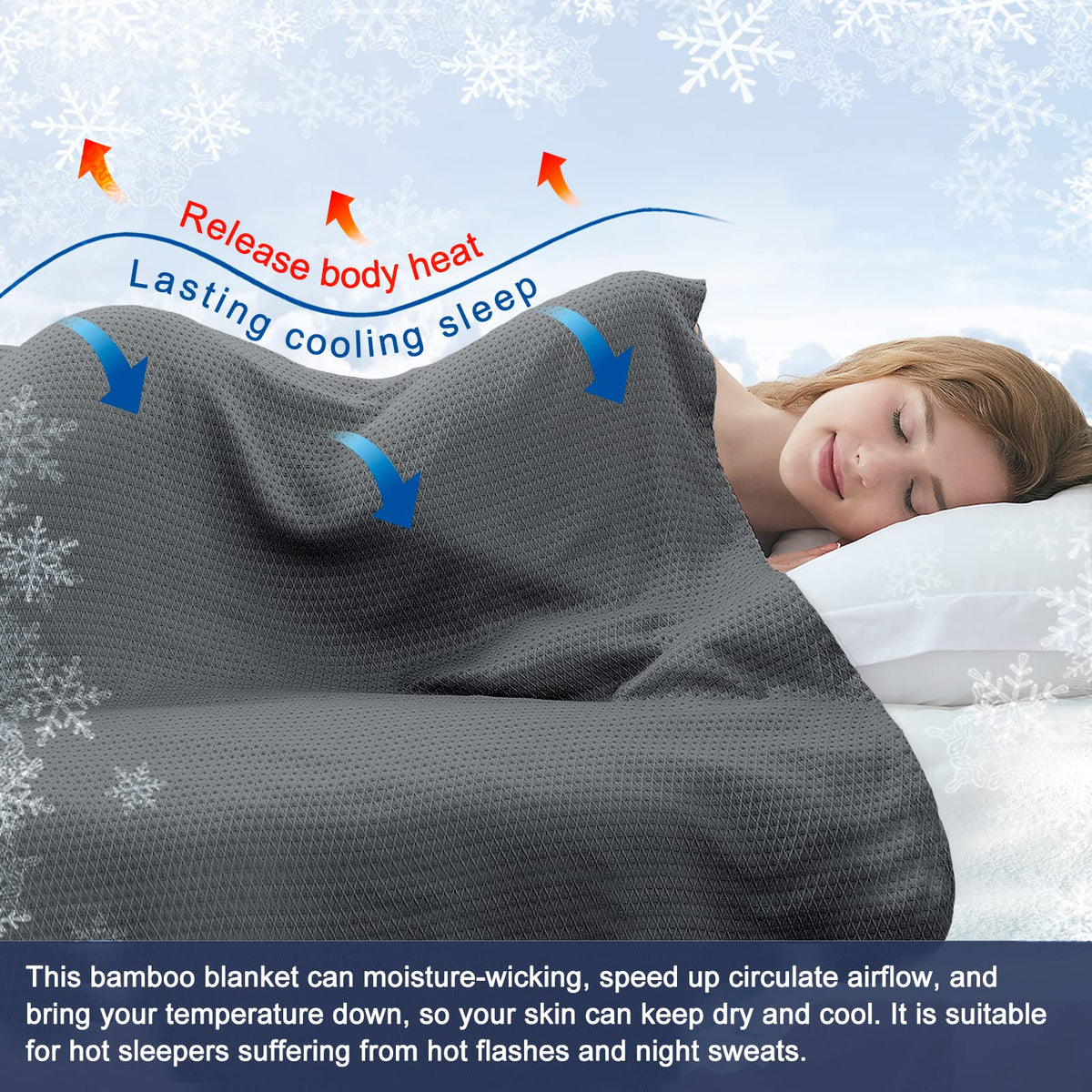 DANGTOP soft breathable rayon fabric provides all-night comfort and airflow.