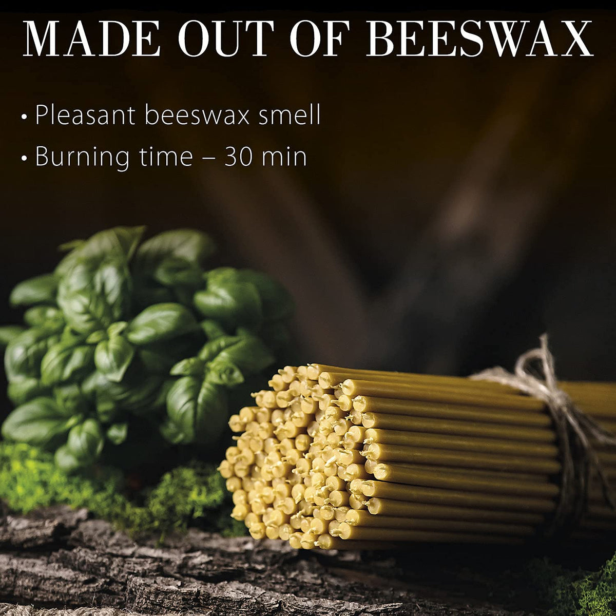 Danilovo drip-free beeswax taper candles burn cleanly