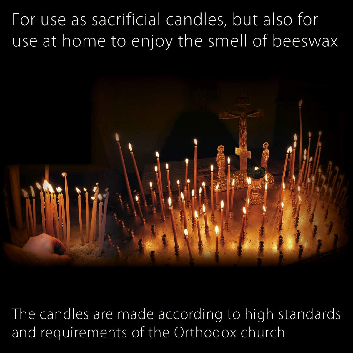 Danilovo pack of 50 beeswax candles for events