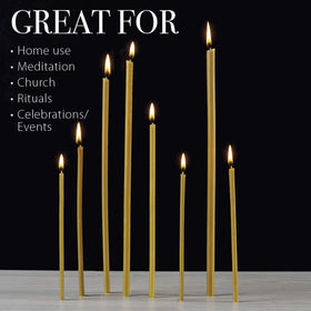 Danilovo zero-lead beeswax taper candles with cotton wicks