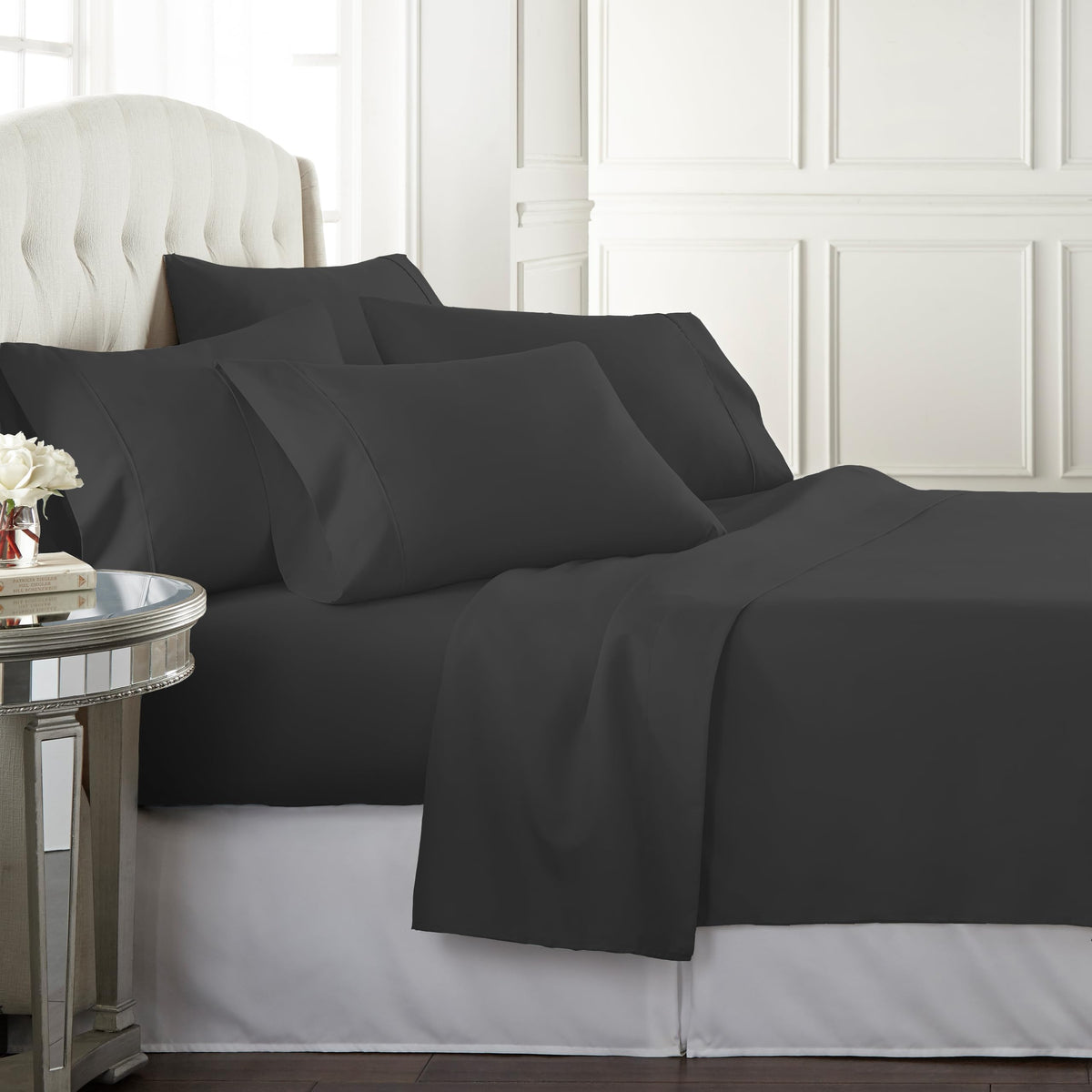Danjor Linens king-size bed sheet set with breathable microfiber for cool nights.