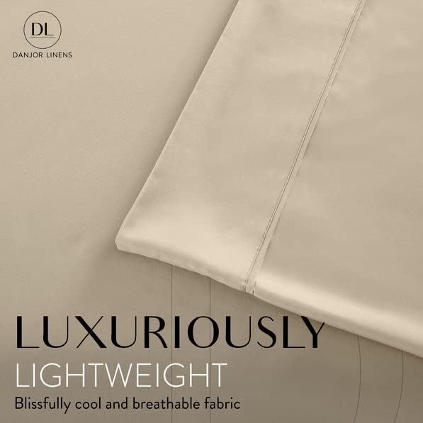 Danjor Linens includes four pillowcases for complete queen bed coverage.