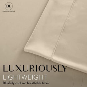 Danjor Linens includes four pillowcases for complete queen bed coverage.