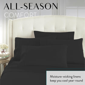 Danjor Linens breathable microfiber fabric delivers lightweight comfort all season.