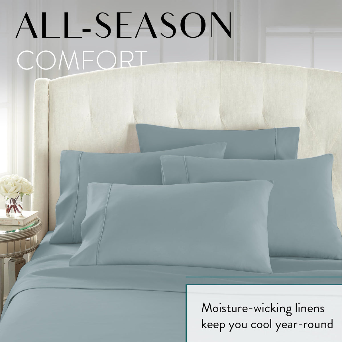 Danjor Linens breathable fabric supports cooler sleep through the night