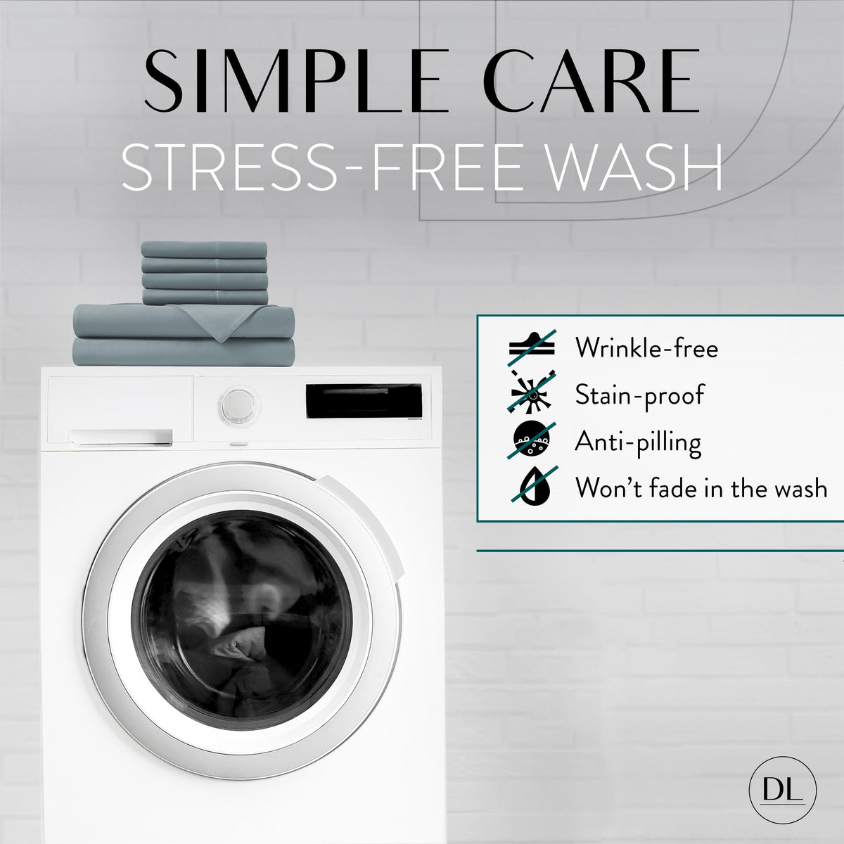 Danjor Linens brushed microfiber fabric delivers a soft, lightweight feel