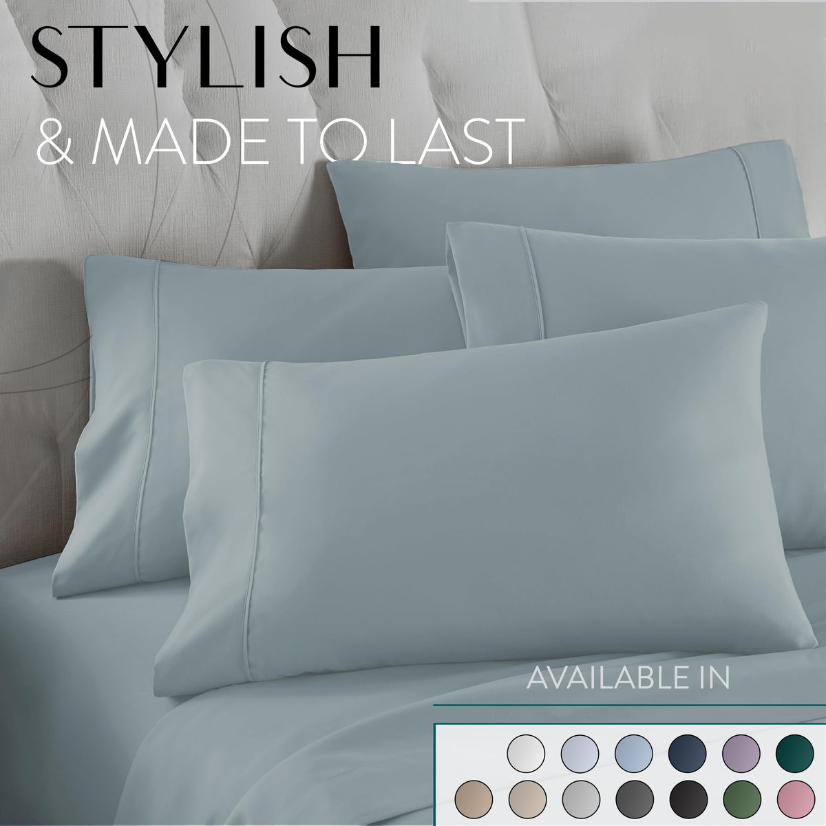 Danjor Linens deep-pocket fitted sheet with elastic all around for a secure fit