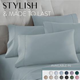 Danjor Linens deep-pocket fitted sheet with elastic all around for a secure fit