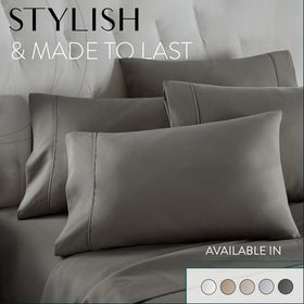 Danjor Linens king deep-pockets ensure a snug fit on thick mattresses.