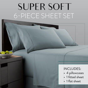 Danjor Linens queen fitted sheet with 18-inch pocket stays in place