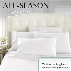Danjor Linens pillowcases close-up showing smooth texture.