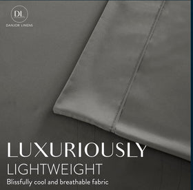 Danjor Linens queen fitted sheet fits deep pockets for a secure, snug bed.