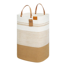 danpinera large laundry hamper 75L tall woven cotton for easy transport